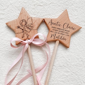 FAIRY GODMOTHER PROPOSAL gift, personalised wooden godparents wand, will you be my fairy godmother, Godfather, Godparents gift