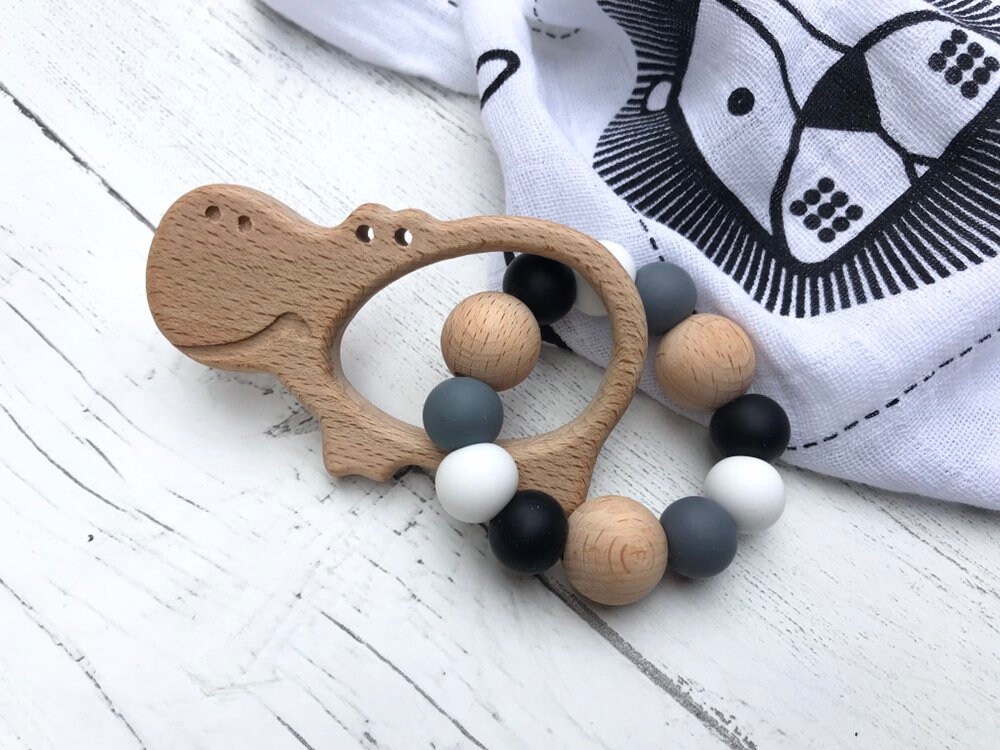 silicone baby rattle