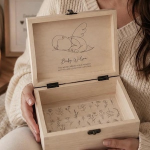 And In My Heart | From Grief to Healing | Miscarriage Keepsake Box | Angel Baby Memory Box | Baby Loss Pregnancy Test Ultrasound Memory Box image 3
