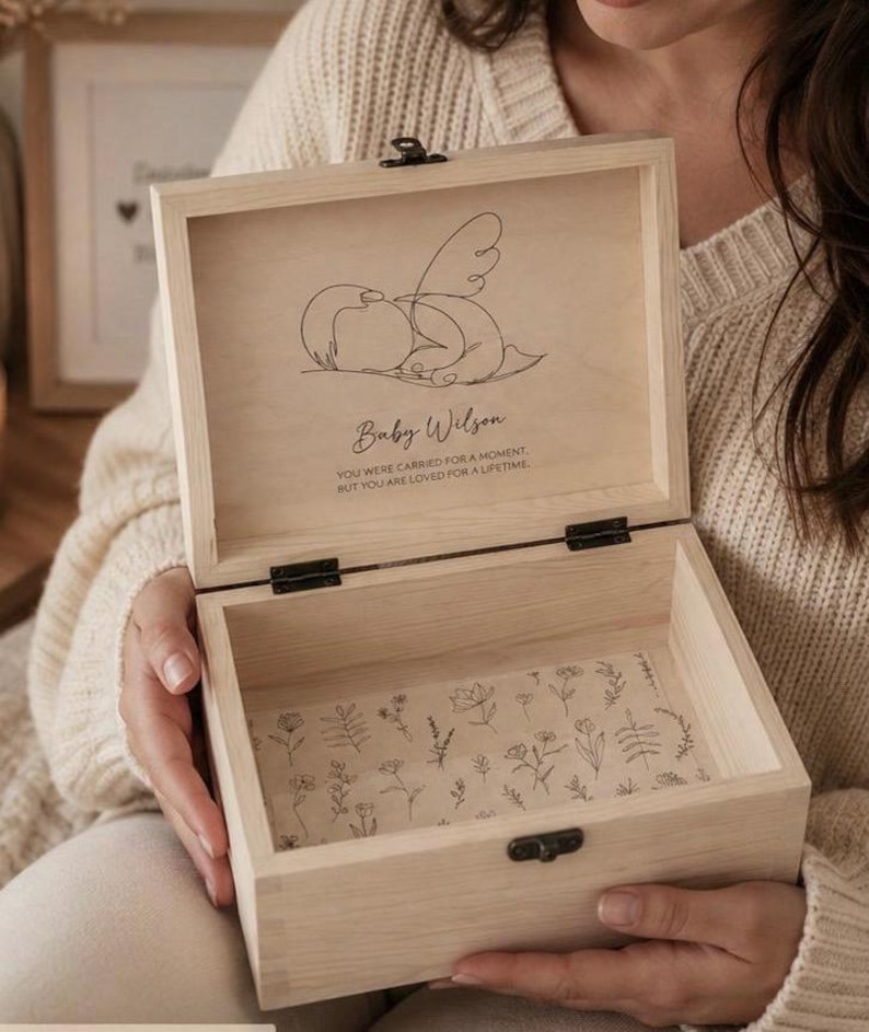 And In My Heart | From Grief to Healing | Miscarriage Keepsake Box | Angel Baby Memory Box | Baby Loss Pregnancy Test Ultrasound Memory Box image 3