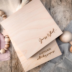 CAJA PEQUEÑA con una gran sorpresa, Anuncio de embarazo, Caja para ecografía de embarazo, Caja de regalo para anuncio de bebé, Revelación de bebé, Recuerdo