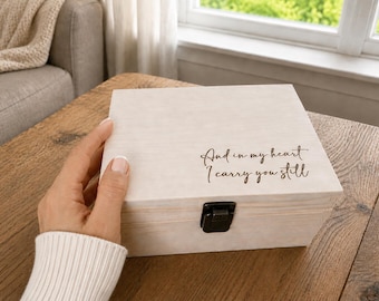 And In My Heart | From Grief to Healing | Miscarriage Keepsake Box | Angel Baby Memory Box | Baby Loss Pregnancy Test Ultrasound Memory Box