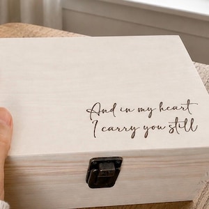 And In My Heart | From Grief to Healing | Miscarriage Keepsake Box | Angel Baby Memory Box | Baby Loss Pregnancy Test Ultrasound Memory Box image 2
