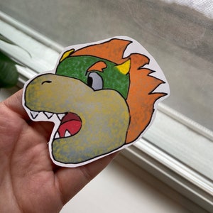 Bowser Aufkleber | Zeichenaufkleber | Laptop-Aufkleber | Journal-Aufkleber | Wasserflasche Aufkleber | WATERPROOF | @paintingonclouds
