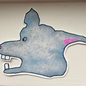 Rabbit sticker | Animal sticker | Laptop sticker | Journal sticker | Water bottle sticker | WATERPROOF | @paintingonclouds