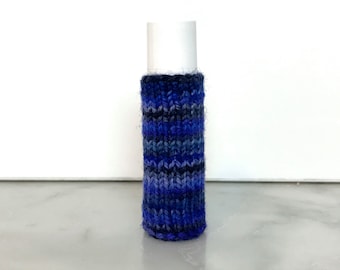 hand knit lip balm cozy / chapstick holder / FREE organic lip balm w purchase / merino wool cozy / multi color