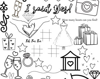 Wedding activity sheet