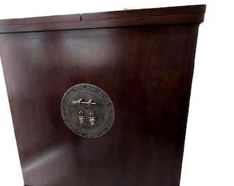 Asian Flip-Top Bar Cabinet