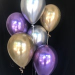 Purple Gold Silver Balloons Bachelorette Party Birthday Etsy