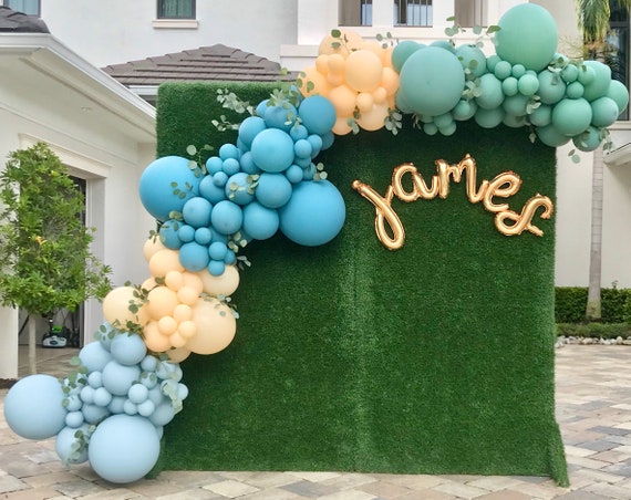 Matte Balloon Garland Kit - Willow Green, Slate Blue, Blush, and Pastel Gray - Baby Shower Balloons - Sage Balloon Garland - Its a Boy Il_570xn