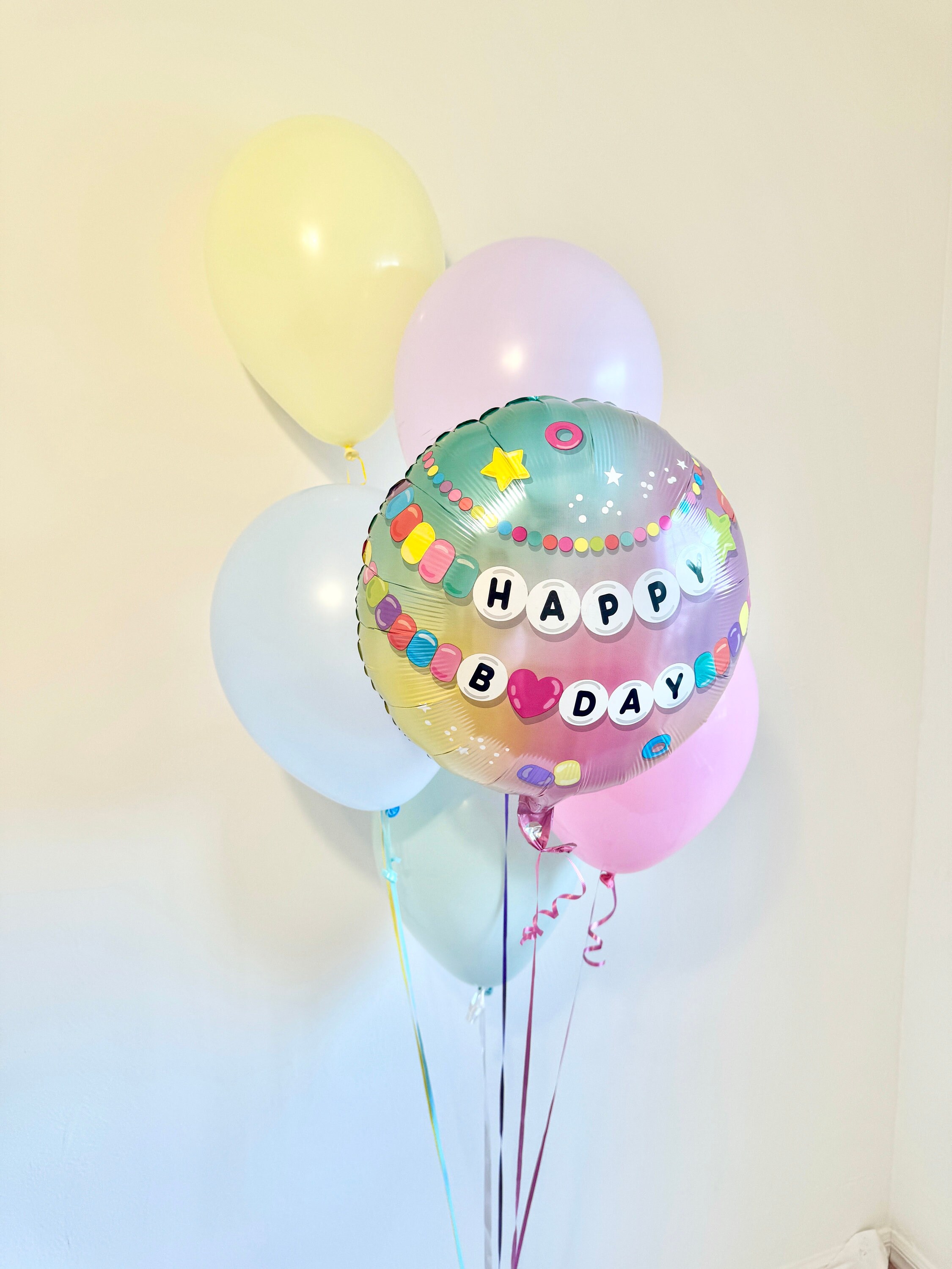 Friendship Bracelet Balloons Pink Yellow Purple Mint Blue Balloons in ...