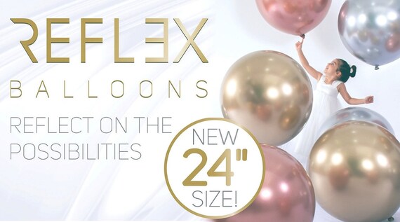 24 inch Reflex Balloons Jumbo Chrome Balloons Gold 24 inch Rose