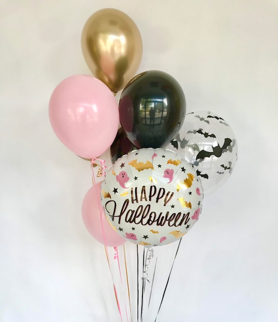 Halloween Balloons - Boo Day Party - Bat Balloon - Pink Halloween Party - Halloween Decorations - Hocus Pocus Party - Pastel Halloween Il_570xn