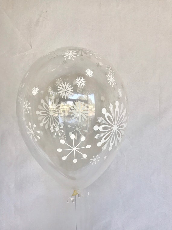 Snowflake Balloons - Winter White Balloons - Snowflake Decorations - Onederland - Winter Wonderland Shower Il_570xn