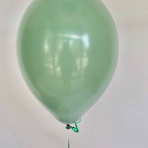 Sage and Slate Blue Balloons Pastel Matte Blue Baby Shower Balloon Blue and Green Party Its a Boy Sage Balloons Baby Boy Shower image 4