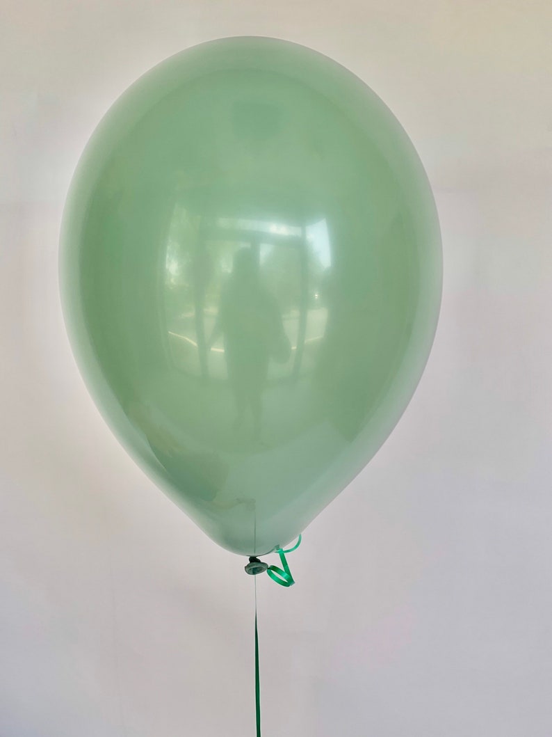 Sage and Slate Blue Balloons Pastel Matte Blue Baby Shower Balloon Blue and Green Party Its a Boy Sage Balloons Baby Boy Shower image 4