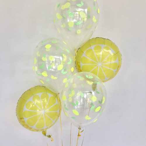 Lemon Balloons Lemon Squeezy Main Squeeze Fruit Balloons Etsy