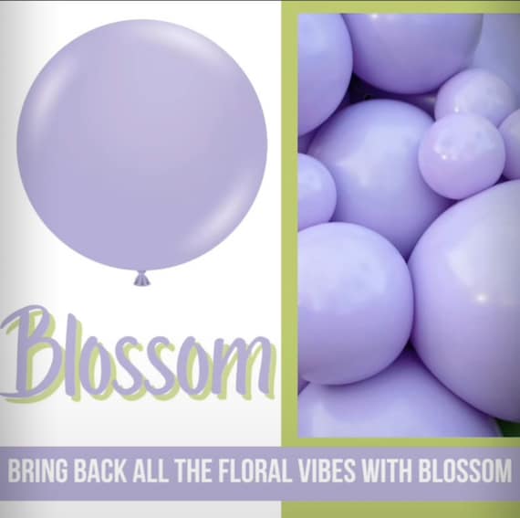 Purple Blossom Balloons - 11 or 24 inch Latex - Pastel Purple Balloons - Pastel Lilac Balloon Garland - Lavender Shower - Light Purple Il_570xn