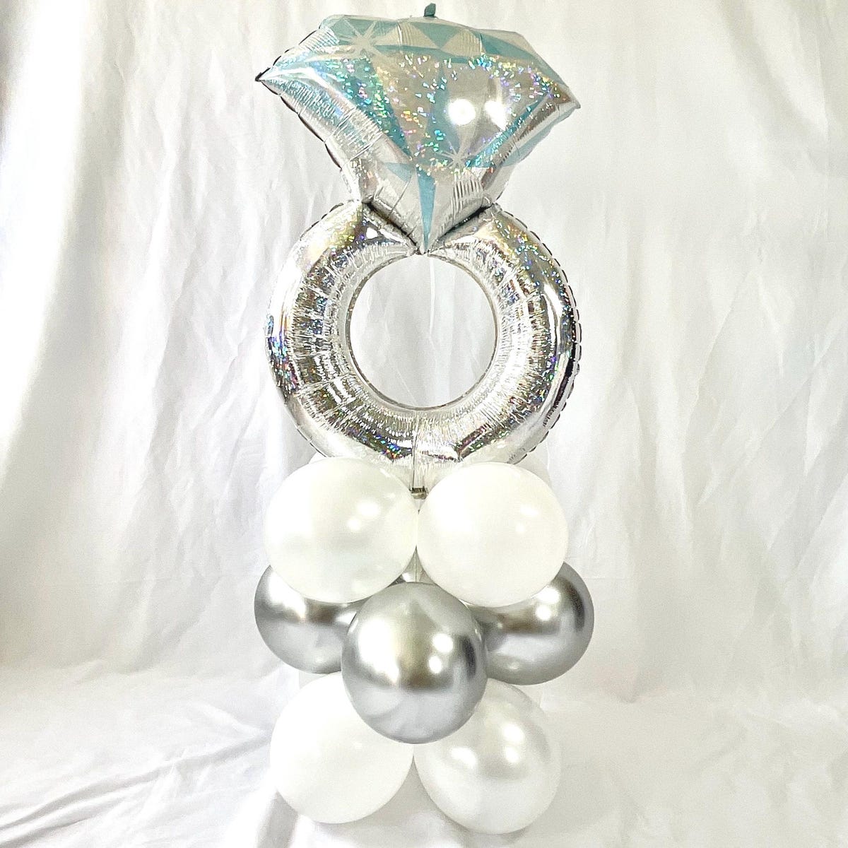 Platinum Diamond Ring Balloon Tower Jumbo Glitter Ring Balloon Easy Bachelorette Party Decoration Great for Engagements She Said Yes - Etsy