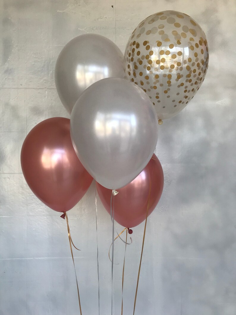baby shower balloons rose gold