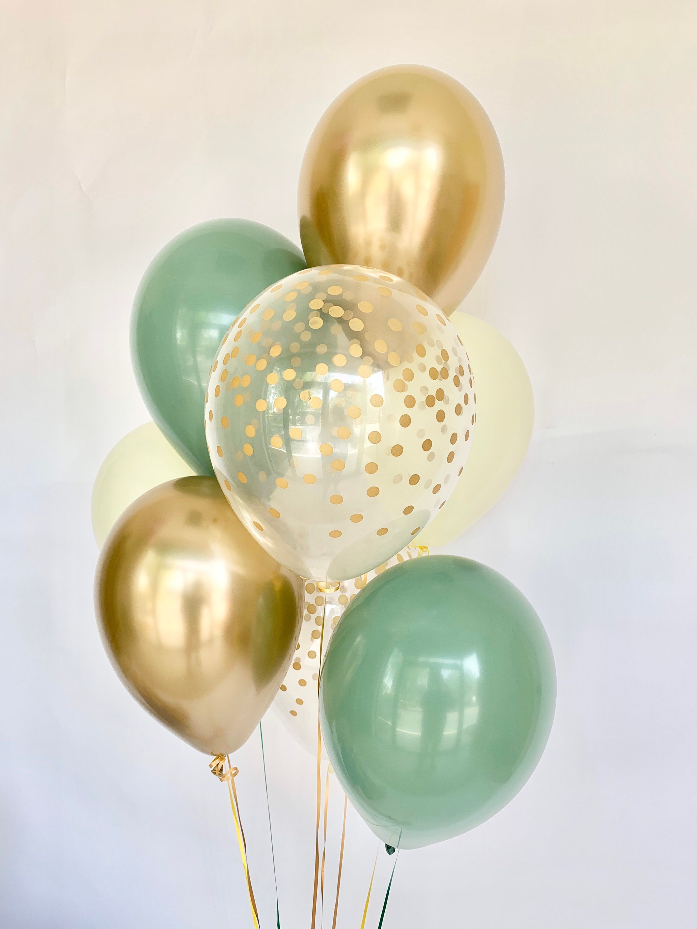 Sage Green, Celery, Light Green, and Almond Milk paper Honeycomb Balls Set