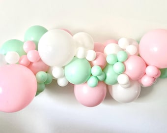 Pink Green White Balloon Garland for Baby in Bloom Showers Tea Party Decorations Garden Themed Bridal Showers and Whimsical Girl Birthday