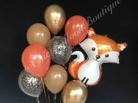 Fox Balloon, Rustic Fall Balloons, Woodland Decorations, Fall Baby Shower Decorations, Woodlands Baby Shower, Fox Baby Shower Il_570xn