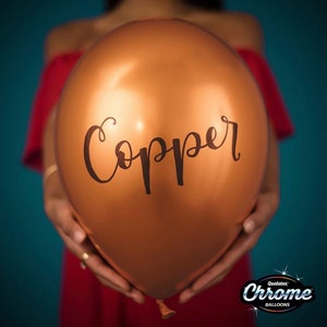 Chrome Copper 11 inch Balloon Set Copper Party Copper Decor Fall Balloons Wedding Anniversary Metallic Fall in Love Thanksgiving Gathering