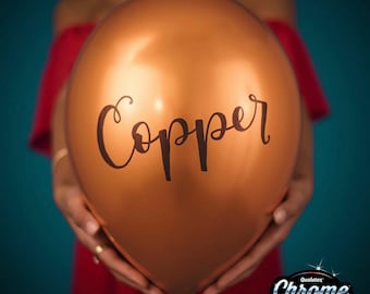 Chrome Copper 11 inch Balloon - Copper Party - Copper Decor Fall Balloons Wedding Balloon Anniversary Metallic Balloons Chrome Balloons