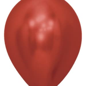 May include: A single, red, metallic balloon.