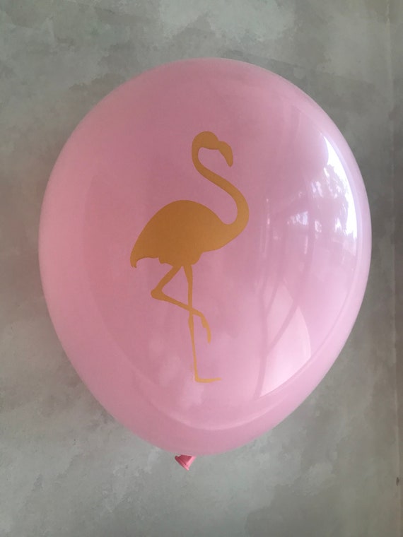 Flamingo Balloons - Flamingo Latex Balloon - Flamingle Decorations - Pink and Gold - Tropical Balloons - Flamingo Decoration - Bachelorette Il_570xn