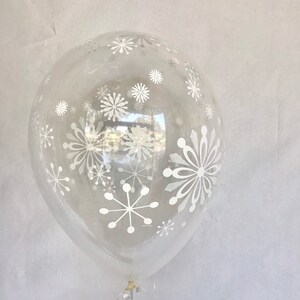 Snowflake Balloons Snowflake and Pearl Blue Balloons Onederland Winter Wonderland Shower Baby Shower Balloons image 2