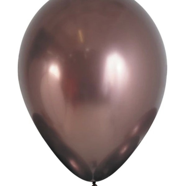 Truffle Balloons - 11 or 24 inch Chrome Brown Latex Balloon - Reflex Champagne - Bridal Shower Balloon - Wedding Decor - Chrome