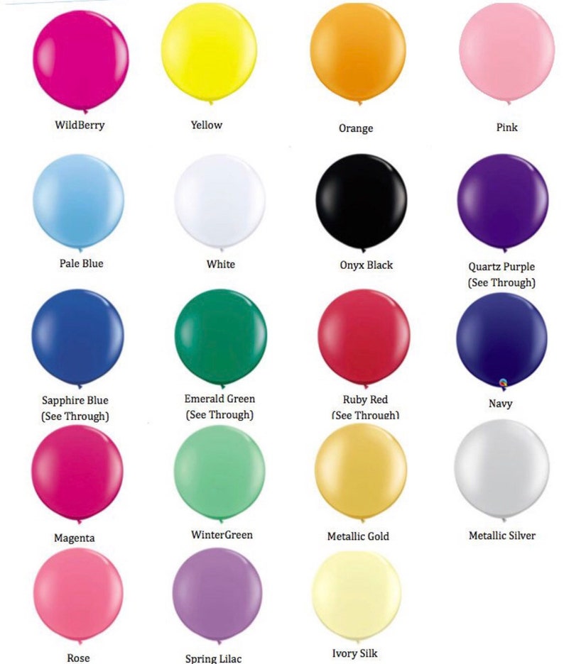 Giant Round Balloons 36 Inch Round Balloon Latex Balloon Etsy