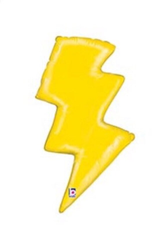 Lightning Bolt Balloon - Giant Lightning Mylar Balloon - Superhero Party Decor - Superhero Birthday Party - Out of this World 36 Inch Mylar Il_570xn