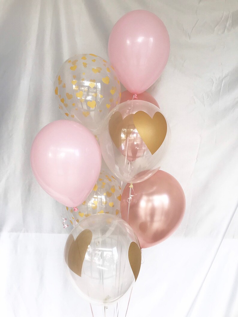 Rose Gold Pink Gold Heart Latex Balloons Baby Shower Etsy Rose Gold Pink Gold Heart Latex Balloons Baby Shower Etsy