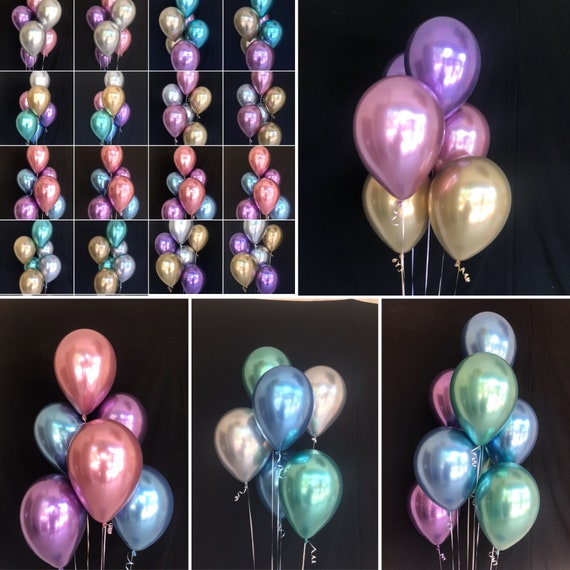 Aqua & Purple Mermaid Balloons by Nerdy Words 16 pcs Aqua & Purple Mermaid Balloons by Nerdy Words 16 pcs