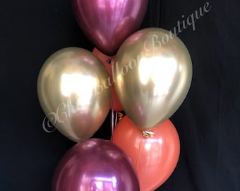 Fall Balloons, Pumpkin & Burgundy, Gold Balloons, Fall Baby Shower, Woodlands Decorations, Fall Wedding - Little Pumpkin, Bridal Shower