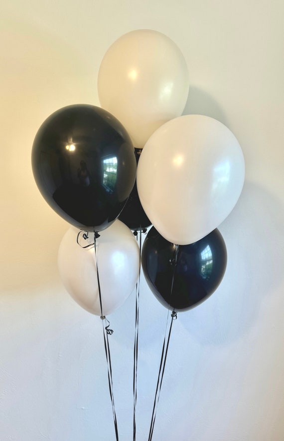Black and Cream Balloons Black Bow Balloons Bridal Shower Baby