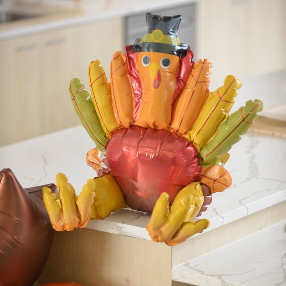 Turkey Sitting 20 Inch Airfilled Balloon Thanksgiving