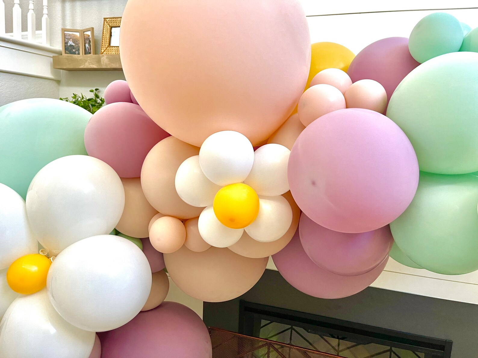 Daisy Flower Balloon Garland DIY Kit Canyon Rose Mustard Etsy