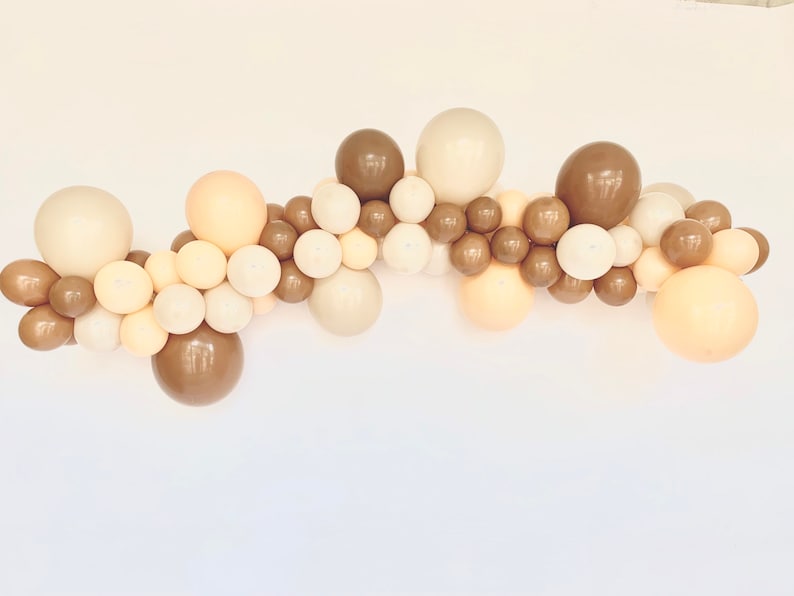 Brown Balloon Garland DIY Kit Light Brown Teddy Bear Garland Etsy