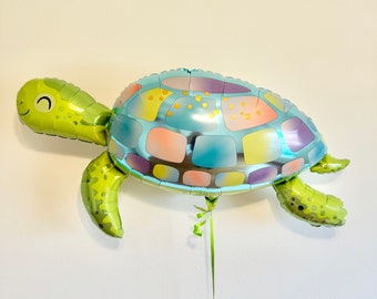 Sea Turtle Balloon Oneder Under the Sea Birthday Under the Sea Baby Shower Ocean Theme Party Cute Baby Green Sea Turtle Beach Themed Party