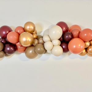 Fall Balloon Garland Kit Burnt Orange Copper Maroon Cream Mocha Balloons Boho Fall Arch Fall Baby Shower Friendsgiving Decorations
