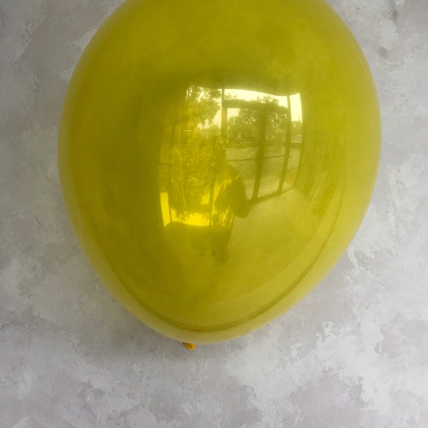 Citrine Yellow Balloon - 11 inch Jewel Latex Balloon - Lemon Squeezy - Lemon Balloons - Lemon Party - Yellow Balloons - Main Squeeze