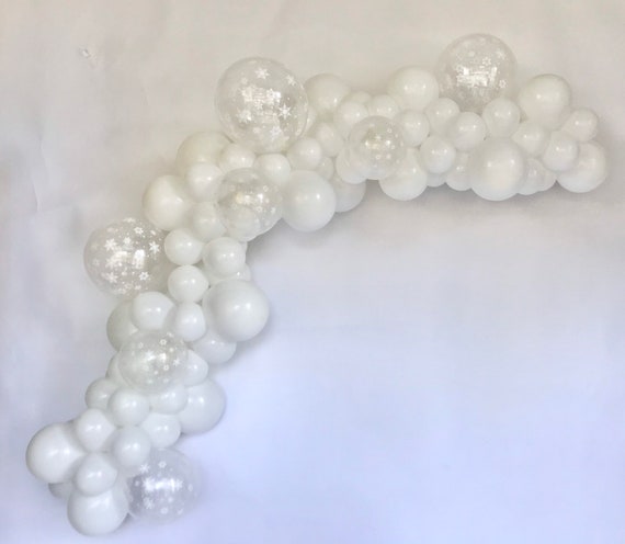 Winter Wonderland Balloon Garland - Snowflake Balloon Garland - Winter Onederland Party - Snowflake Decorations - Our Little Snowflake Il_570xn