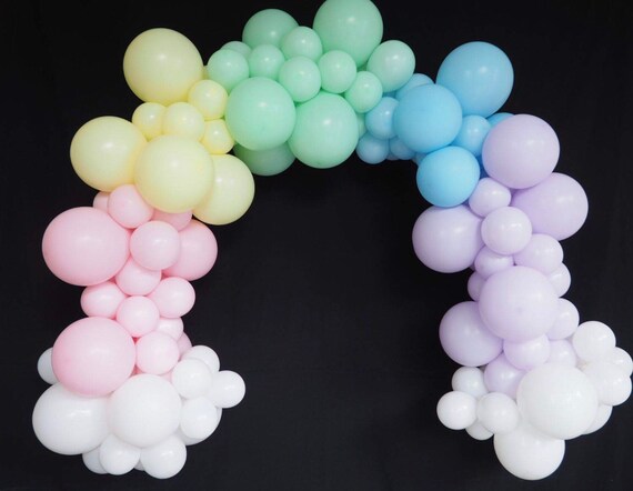 Pastel Rainbow Balloon Garland, Rainbow Balloon Garland, Pastel