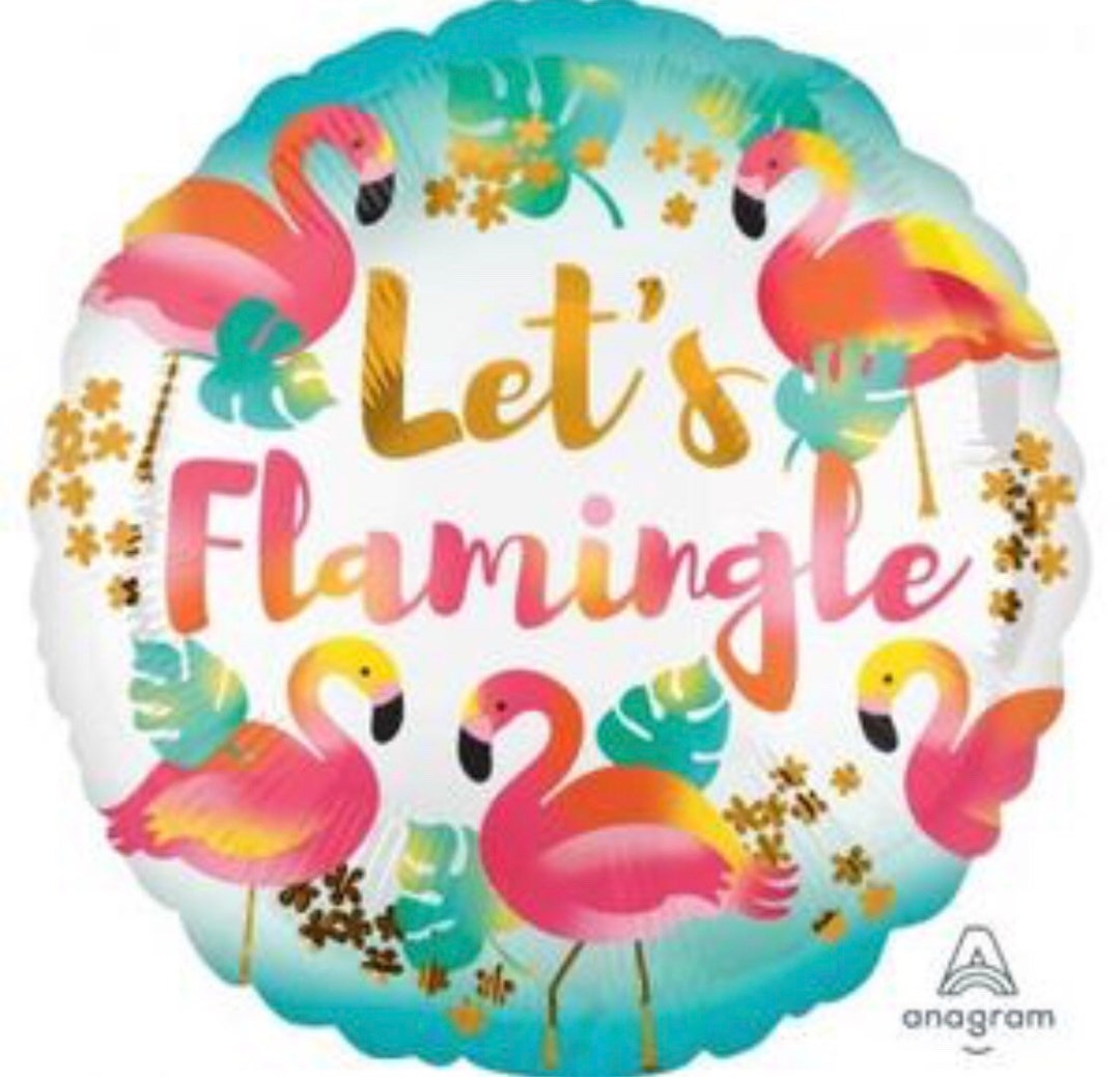 Flamingo Lets Flamingle Balloon Flamingo Decorations Pink Party ...