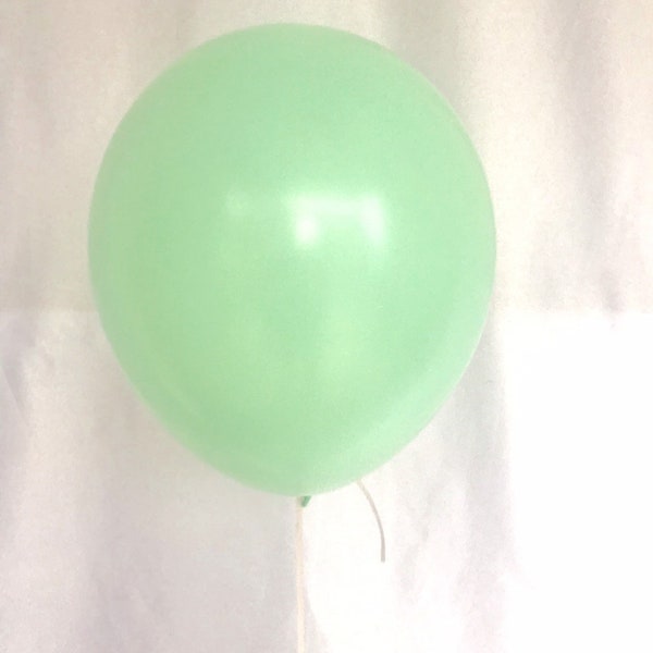 Pastel Green Balloons, 11 inch Matte Latex Balloons, Baby Shower Balloon, Bridal Shower, Wedding, Pastel Green Balloon - Boho Balloon