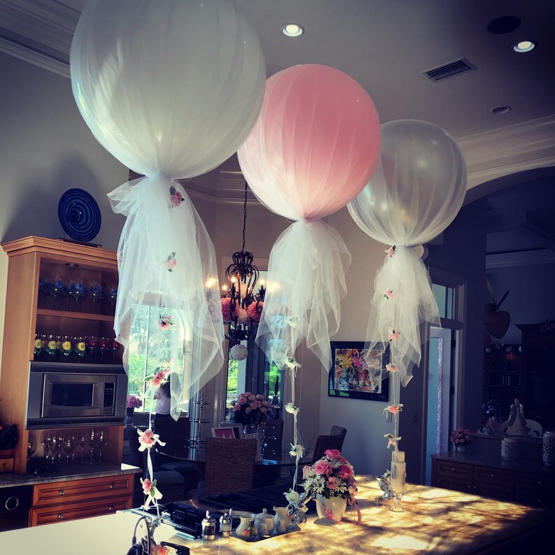 Tulle Balloons Shabby Chic Shower 36 Inch Balloon Tulle Etsy Tulle Balloons Shabby Chic Shower 36 Inch Balloon Tulle Etsy